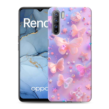 Силиконовый чехол на OPPO Reno3 с принтом Бабочки Силиконовый чехол на OPPO Reno3 с принтом Бабочки