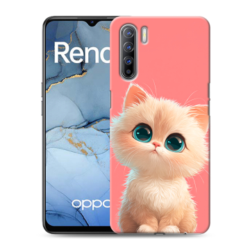 Силиконовый чехол на OPPO Reno3 с принтом Розовый котенок Силиконовый чехол на OPPO Reno3 с принтом Розовый котенок