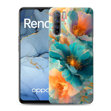 Силиконовый чехол на OPPO Reno3 с принтом Цветы Силиконовый чехол на OPPO Reno3 с принтом Цветы