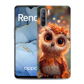 Силиконовый чехол на OPPO Reno3 с принтом Милая сова Силиконовый чехол на OPPO Reno3 с принтом Милая сова