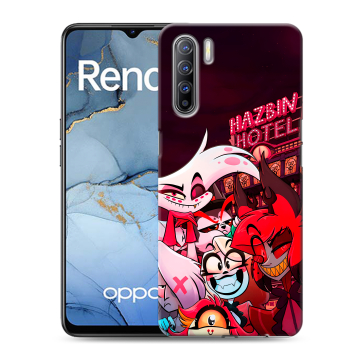 Силиконовый чехол на OPPO Reno3 с принтом Hazbin Hotel Отель Хазбин Силиконовый чехол на OPPO Reno3 с принтом Hazbin Hotel Отель Хазбин