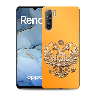Силиконовый чехол на OPPO Reno3 с принтом Герб Флаг России Силиконовый чехол на OPPO Reno3 с принтом Герб Флаг России
