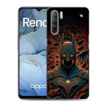 Силиконовый чехол на OPPO Reno3 с принтом Batman Бэтмен Силиконовый чехол на OPPO Reno3 с принтом Batman Бэтмен