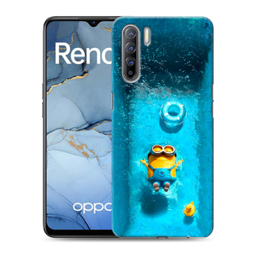 Силиконовый чехол на OPPO Reno3 с принтом Миньоны Силиконовый чехол на OPPO Reno3 с принтом Миньоны