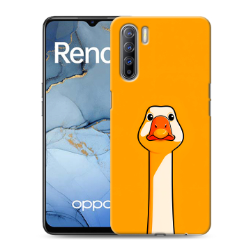 Силиконовый чехол на OPPO Reno3 с принтом Смешная утка Силиконовый чехол на OPPO Reno3 с принтом Смешная утка