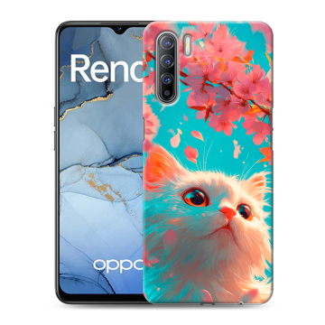 Силиконовый чехол на OPPO Reno3 с принтом Красивый кот Силиконовый чехол на OPPO Reno3 с принтом Красивый кот