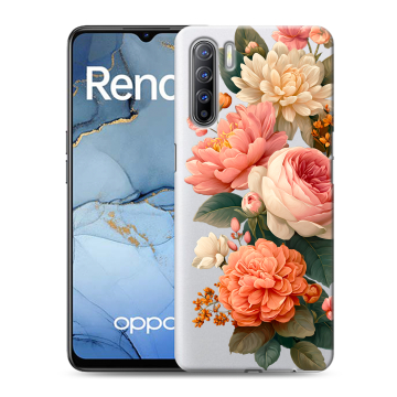 Силиконовый чехол на OPPO Reno3 с принтом цветы Силиконовый чехол на OPPO Reno3 с принтом цветы
