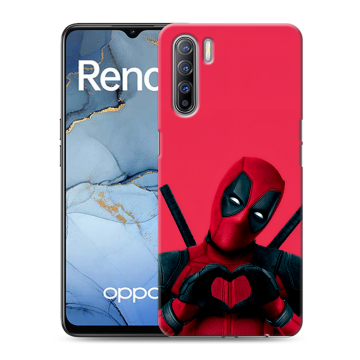 Силиконовый чехол на OPPO Reno3 с принтом Дедпул Deadpool