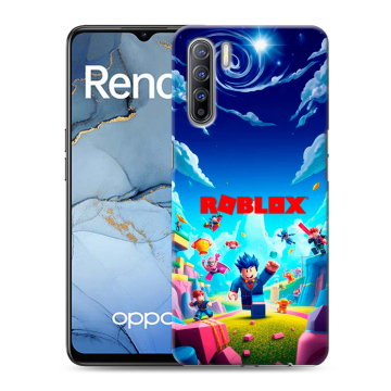 Силиконовый чехол на OPPO Reno3 с принтом Roblox Роблокс