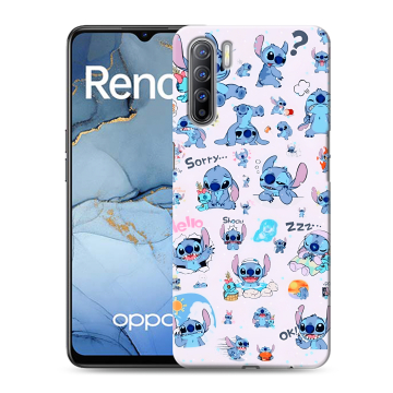 Силиконовый чехол на OPPO Reno3 с принтом Лило и Стич Силиконовый чехол на OPPO Reno3 с принтом Лило и Стич