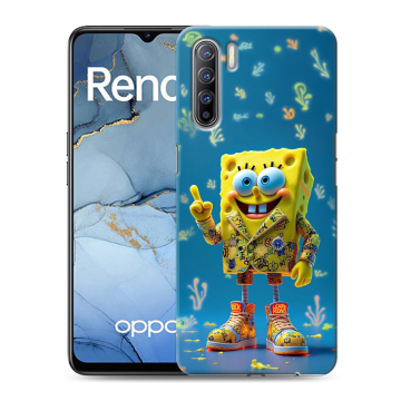 Силиконовый чехол на OPPO Reno3 с принтом Спанч боб Спанчбоб Силиконовый чехол на OPPO Reno3 с принтом Спанч боб Спанчбоб