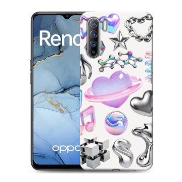 Силиконовый чехол на OPPO Reno3 с принтом Y2K Силиконовый чехол на OPPO Reno3 с принтом Y2K