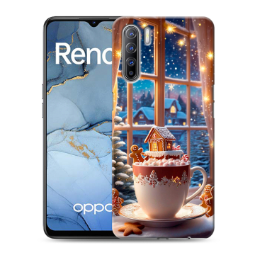 Силиконовый чехол на OPPO Reno3 с принтом Новый год Силиконовый чехол на OPPO Reno3 с принтом Новый год
