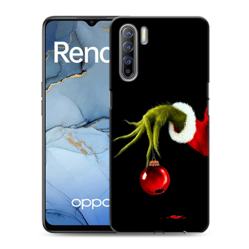 Силиконовый чехол на OPPO Reno3 с принтом Новый год Гринч Силиконовый чехол на OPPO Reno3 с принтом Новый год Гринч