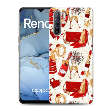 Силиконовый чехол на OPPO Reno3 с принтом Новый год Силиконовый чехол на OPPO Reno3 с принтом Новый год