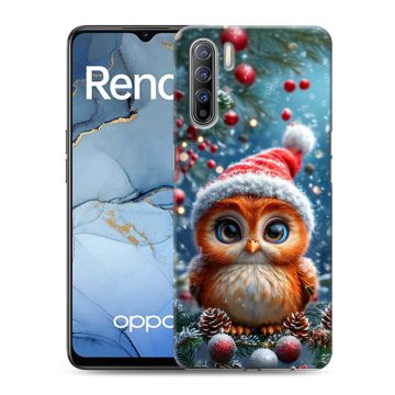 Силиконовый чехол на OPPO Reno3 с принтом Новый год