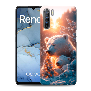 Силиконовый чехол на OPPO Reno3 с принтом Новый год