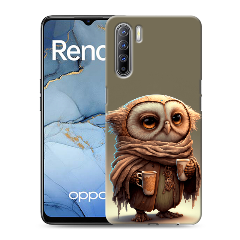 Силиконовый чехол на OPPO Reno3 с принтом Сова Силиконовый чехол на OPPO Reno3 с принтом Сова