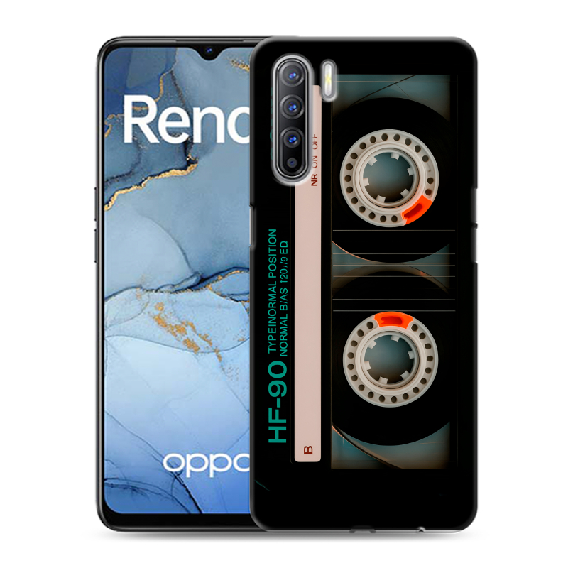 Силиконовый противоударный чехол на OPPO Reno3 с принтом Кассета Силиконовый противоударный чехол на OPPO Reno3 с принтом Кассета