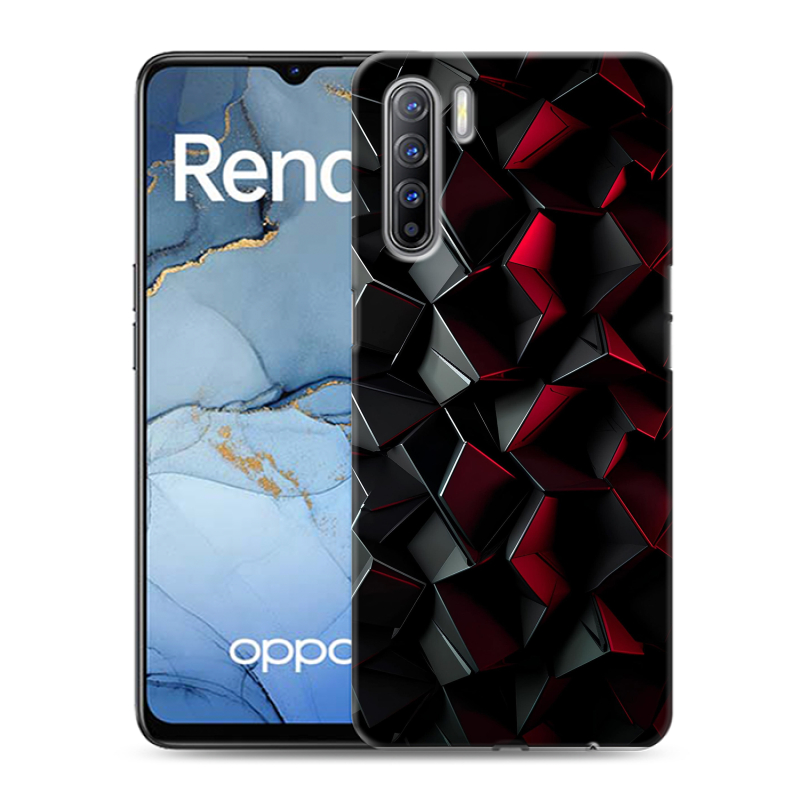 Силиконовый противоударный чехол на OPPO Reno3 с принтом Абстракция Силиконовый противоударный чехол на OPPO Reno3 с принтом Абстракция