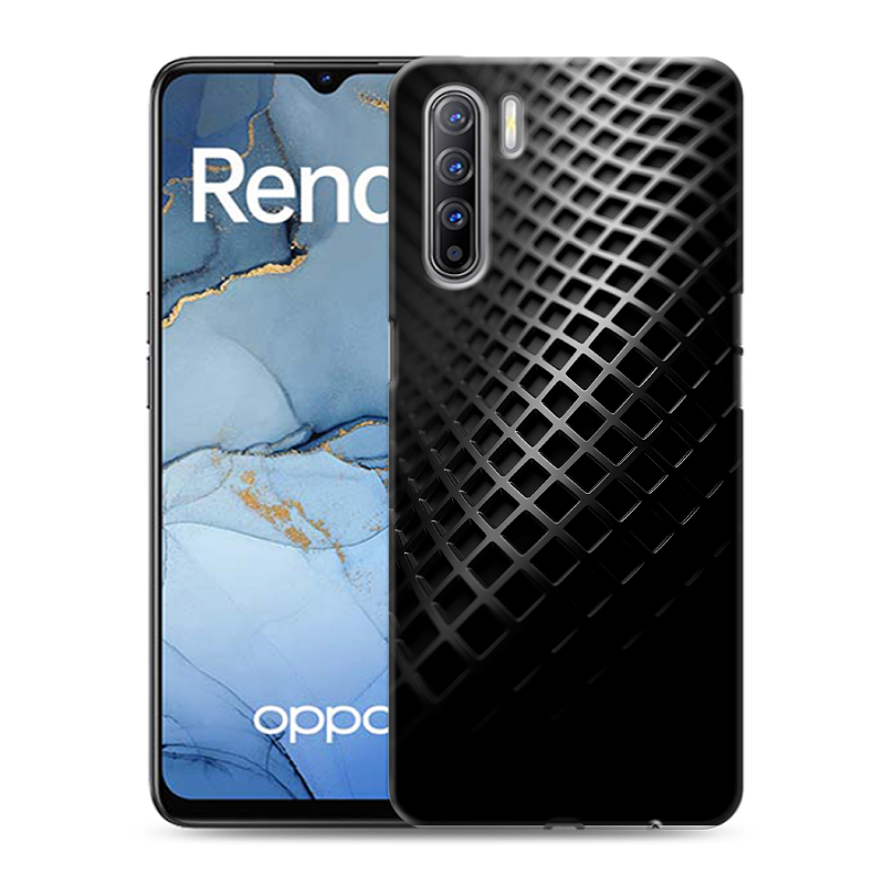 Силиконовый чехол на OPPO Reno3 с принтом Текстура металла Силиконовый чехол на OPPO Reno3 с принтом Текстура металла