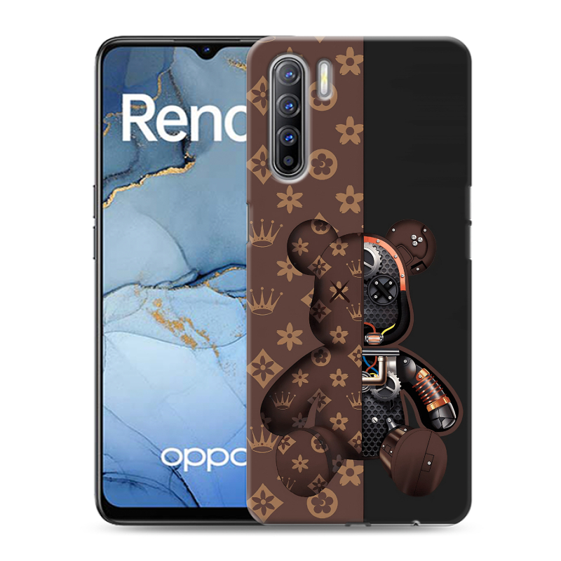Силиконовый чехол на OPPO Reno3 с принтом Луи робот Силиконовый чехол на OPPO Reno3 с принтом Луи робот