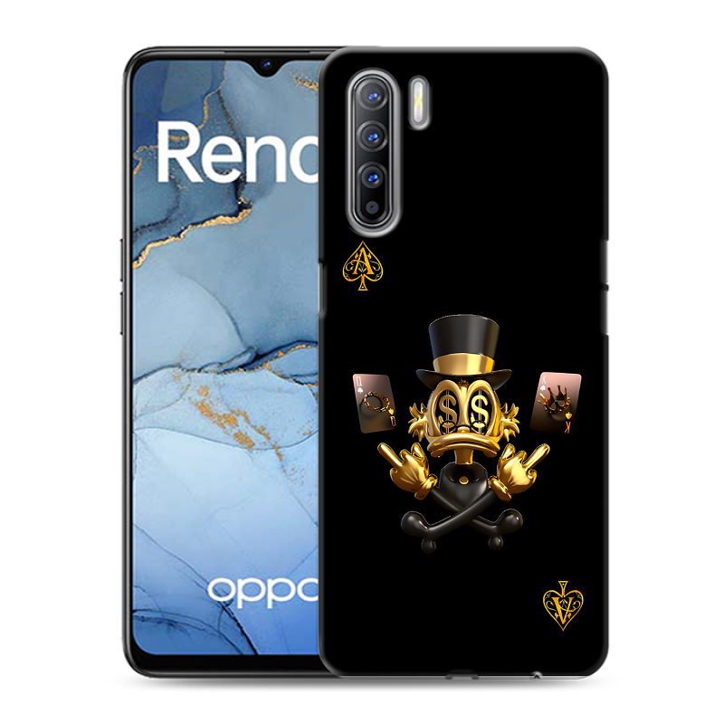 Силиконовый чехол на OPPO Reno3 с принтом Золотой скрудж макдак Силиконовый чехол на OPPO Reno3 с принтом Золотой скрудж макдак