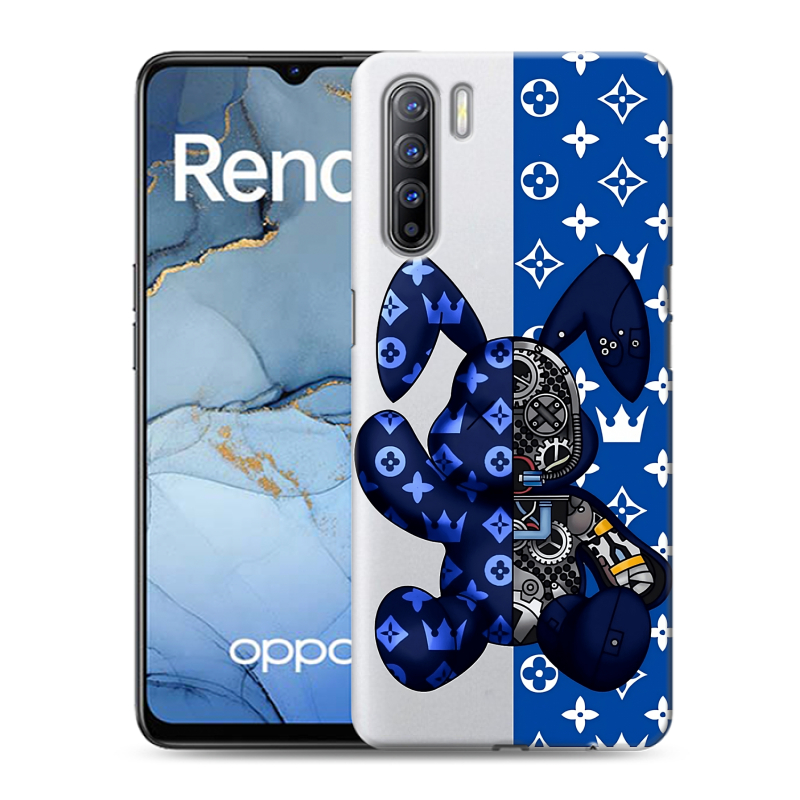 Силиконовый чехол на OPPO Reno3 с принтом Луи робот Силиконовый чехол на OPPO Reno3 с принтом Луи робот