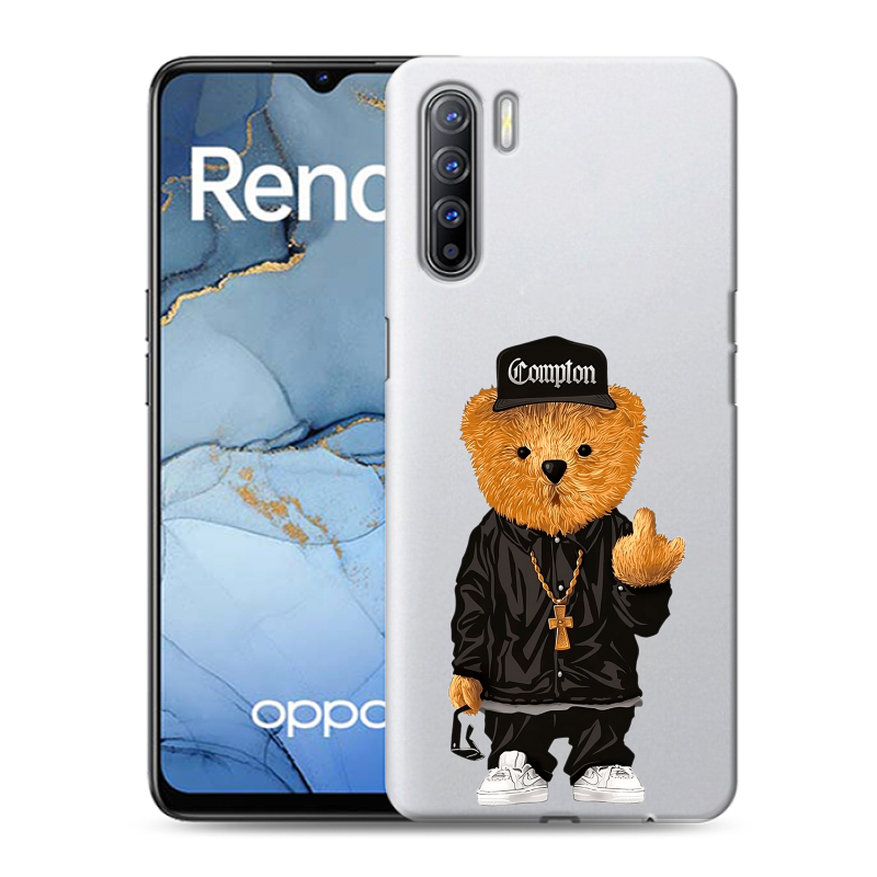 Силиконовый чехол на OPPO Reno3 с принтом Плюшевый медведь Силиконовый чехол на OPPO Reno3 с принтом Плюшевый медведь