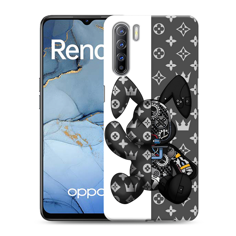 Силиконовый чехол на OPPO Reno3 с принтом Луи робот Силиконовый чехол на OPPO Reno3 с принтом Луи робот