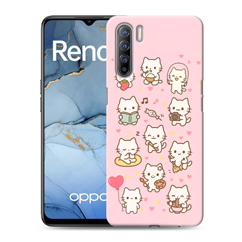 Силиконовый чехол на OPPO Reno3 с принтом Hello Kitty Хелоу Кити Силиконовый чехол на OPPO Reno3 с принтом Hello Kitty Хелоу Кити