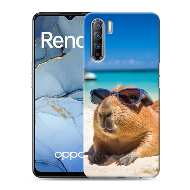 Силиконовый чехол на OPPO Reno3 с принтом Капибара Силиконовый чехол на OPPO Reno3 с принтом Капибара
