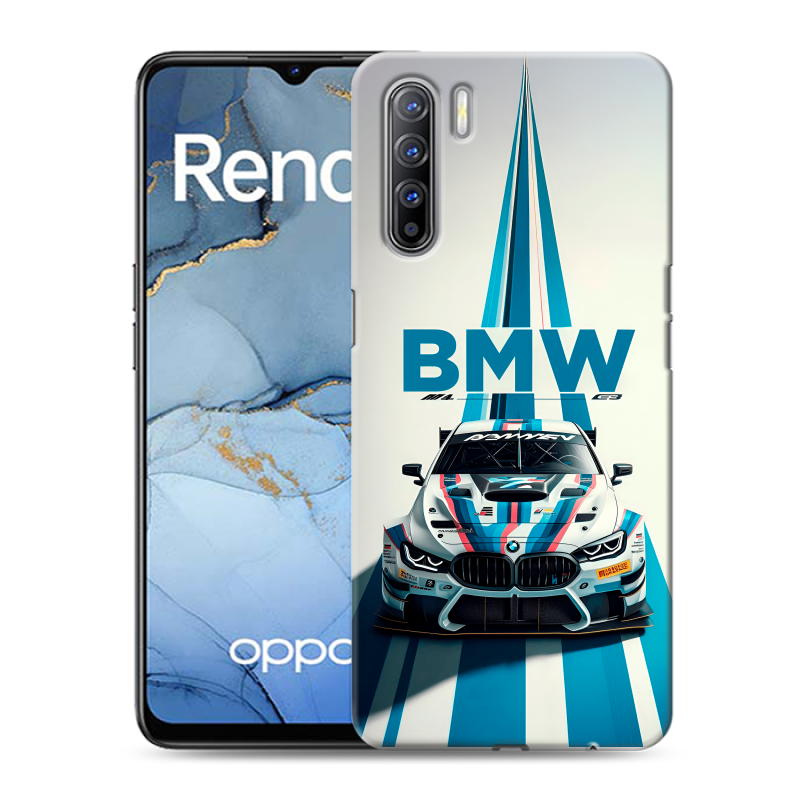 Силиконовый противоударный чехол на OPPO Reno3 с принтом БМВ BMW Силиконовый противоударный чехол на OPPO Reno3 с принтом БМВ BMW
