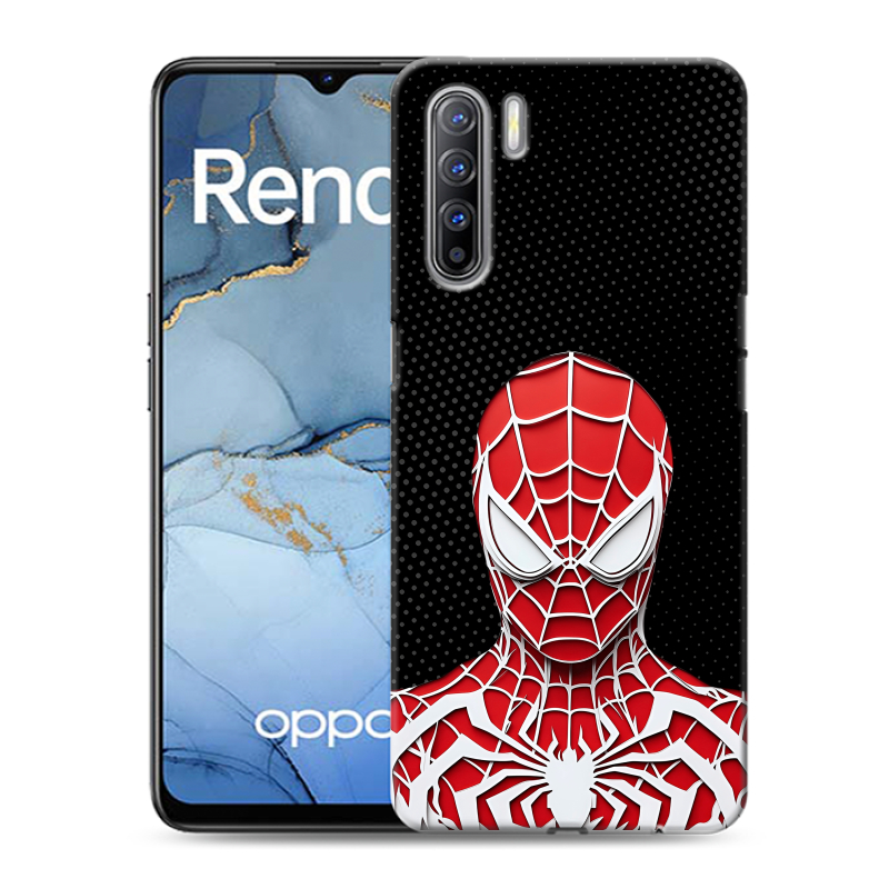 Силиконовый противоударный чехол на OPPO Reno3 с принтом человек паук spiderman Силиконовый противоударный чехол на OPPO Reno3 с принтом человек паук spiderman