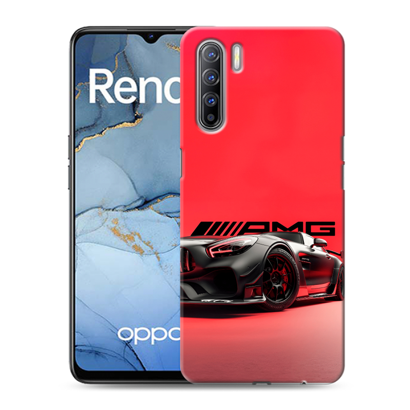 Силиконовый противоударный чехол на OPPO Reno3 с принтом Мерседес Mercedes AMG Силиконовый противоударный чехол на OPPO Reno3 с принтом Мерседес Mercedes AMG