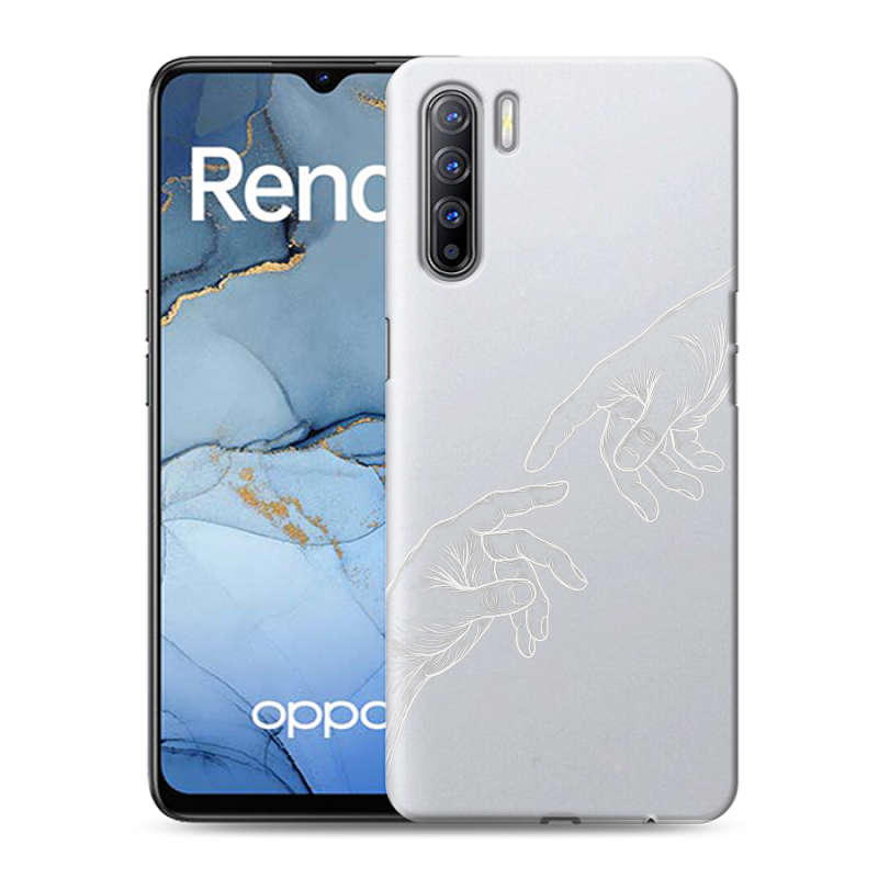 Силиконовый противоударный чехол на OPPO Reno3 с принтом Сотворение мира Силиконовый противоударный чехол на OPPO Reno3 с принтом Сотворение мира