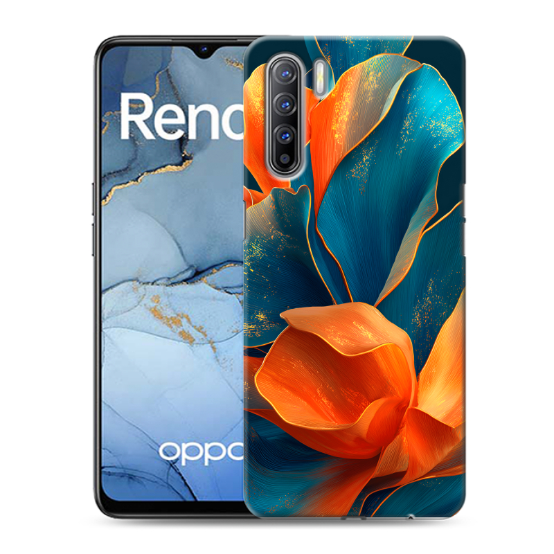 Силиконовый противоударный чехол на OPPO Reno3 с принтом Цветы Силиконовый противоударный чехол на OPPO Reno3 с принтом Цветы