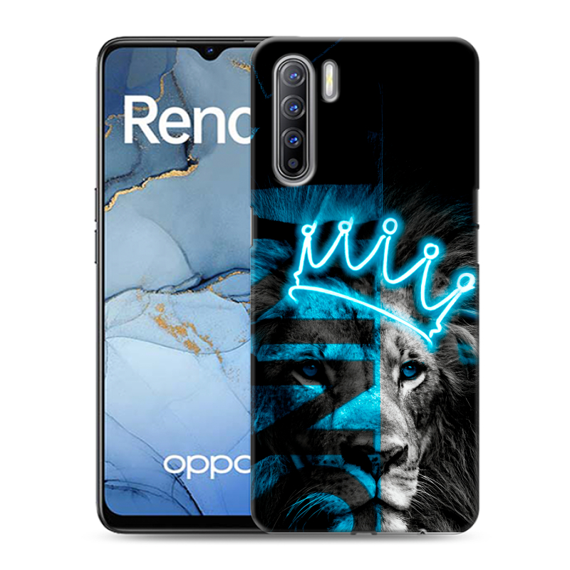 Силиконовый чехол на OPPO Reno3 с принтом Король лев Силиконовый чехол на OPPO Reno3 с принтом Король лев