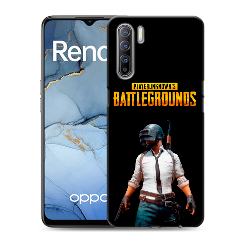 Силиконовый чехол на OPPO Reno3 с принтом PUGB ПАГБ Силиконовый чехол на OPPO Reno3 с принтом PUGB ПАГБ