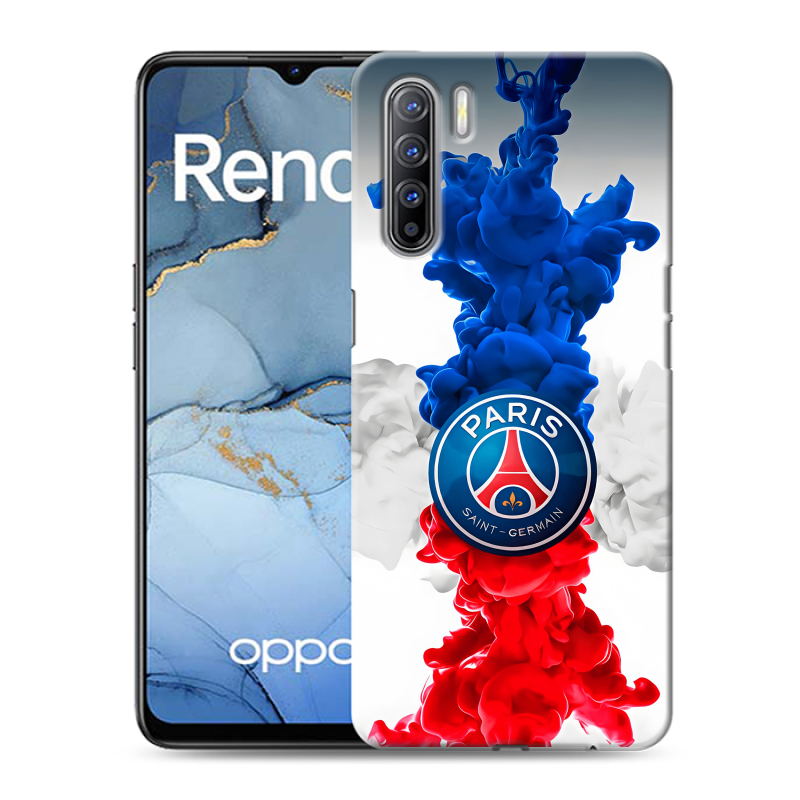 Силиконовый чехол на OPPO Reno3 с принтом PSG ПСЖ Силиконовый чехол на OPPO Reno3 с принтом PSG ПСЖ