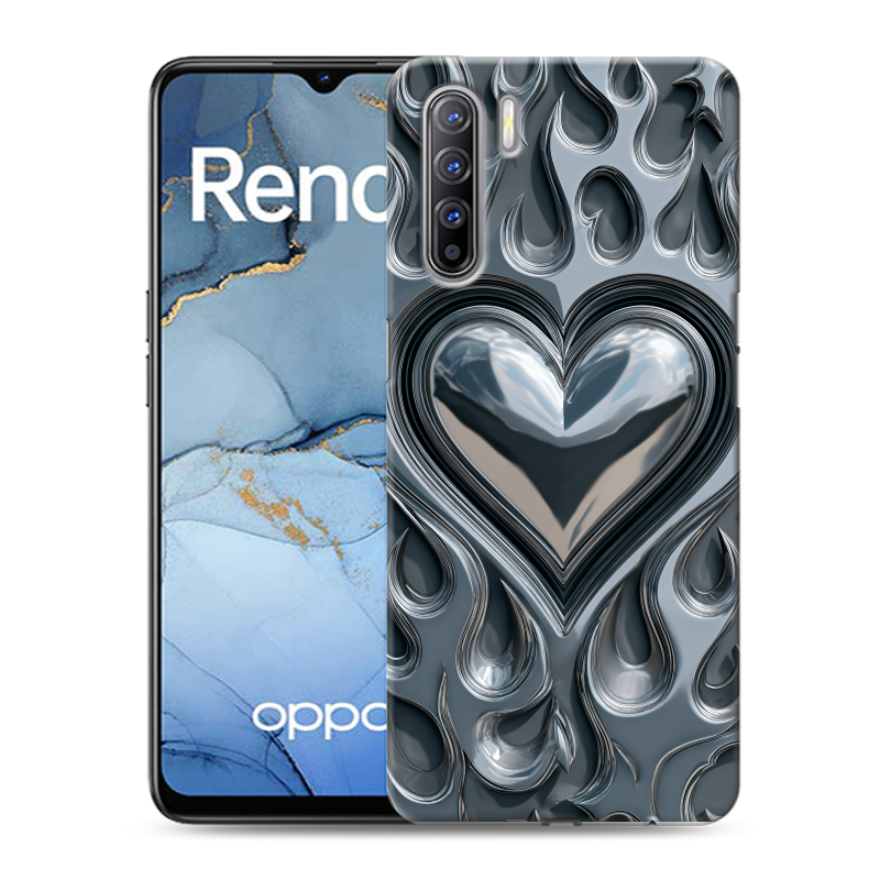 Силиконовый противоударный чехол на OPPO Reno3 с принтом Y2K Силиконовый противоударный чехол на OPPO Reno3 с принтом Y2K