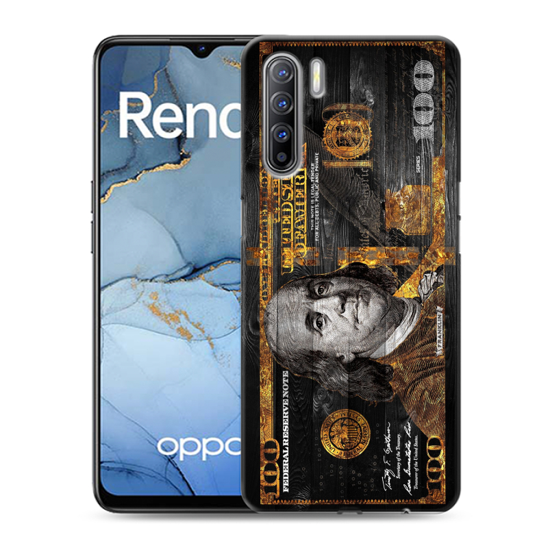 Силиконовый чехол на OPPO Reno3 с принтом Доллар деньги Силиконовый чехол на OPPO Reno3 с принтом Доллар деньги