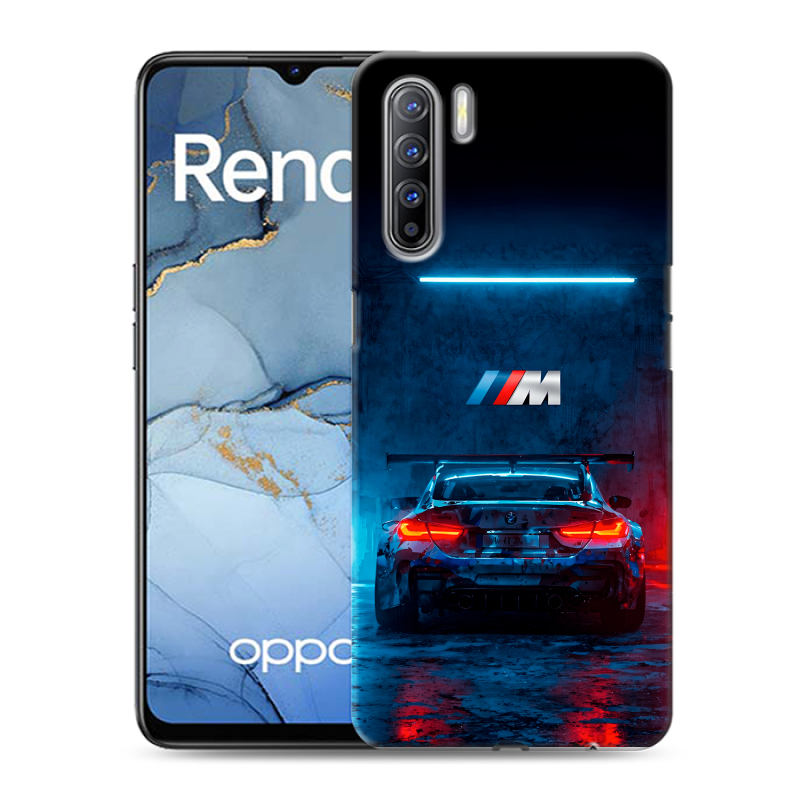 Силиконовый противоударный чехол на OPPO Reno3 с принтом BMW БМВ Силиконовый противоударный чехол на OPPO Reno3 с принтом BMW БМВ