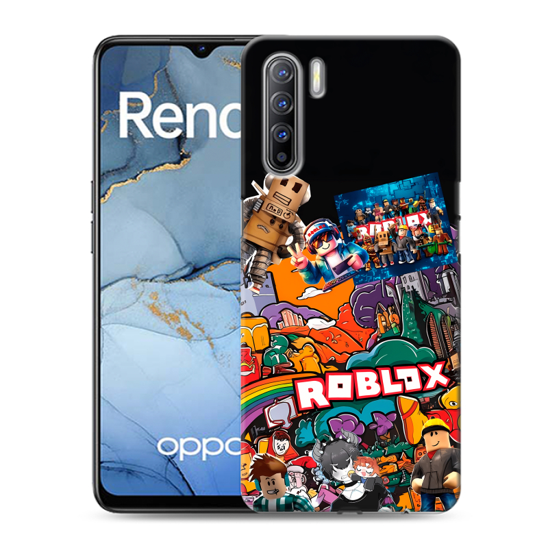 Силиконовый противоударный чехол на OPPO Reno3 с принтом Roblox Роблокс Силиконовый противоударный чехол на OPPO Reno3 с принтом Roblox Роблокс