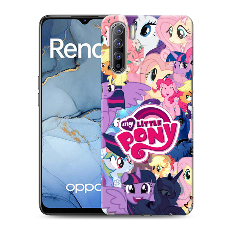 Силиконовый чехол на OPPO Reno3 с принтом My little pony Дружба чудо Силиконовый чехол на OPPO Reno3 с принтом My little pony Дружба чудо