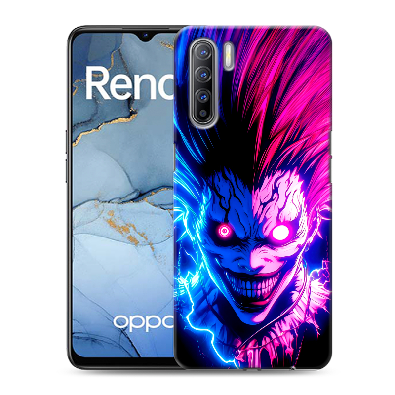 Силиконовый противоударный чехол на OPPO Reno3 с принтом Death note Тетрадь смерти Силиконовый противоударный чехол на OPPO Reno3 с принтом Death note Тетрадь смерти