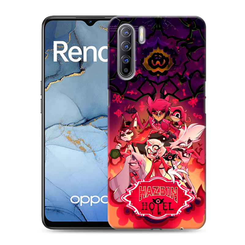 Силиконовый чехол на OPPO Reno3 с принтом Hazbin Hotel Отель Хазбин Силиконовый чехол на OPPO Reno3 с принтом Hazbin Hotel Отель Хазбин