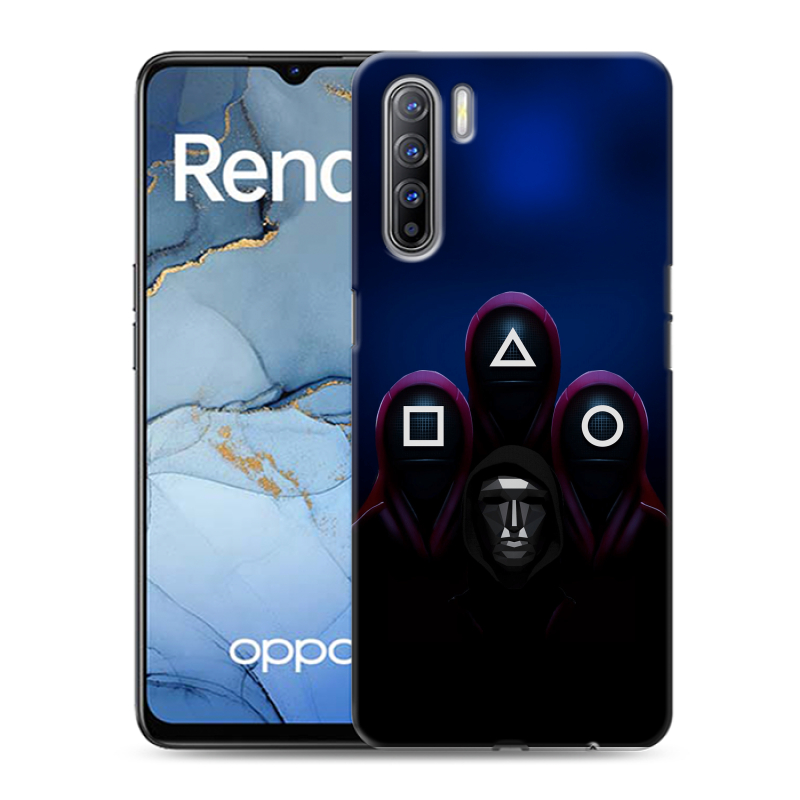 Силиконовый противоударный чехол на OPPO Reno3 с принтом Игра Кальмара Силиконовый противоударный чехол на OPPO Reno3 с принтом Игра Кальмара