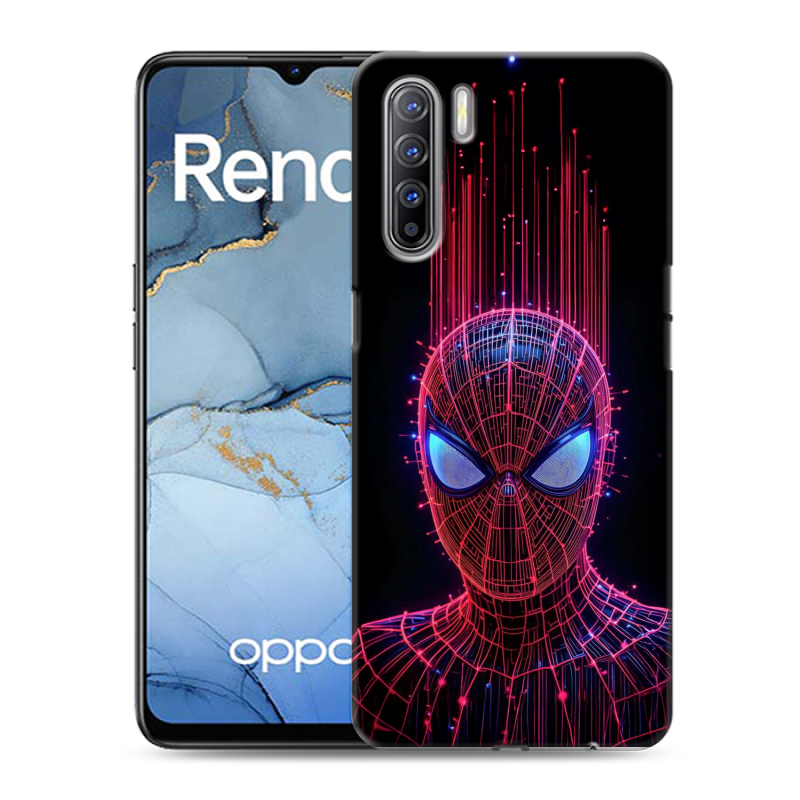 Силиконовый противоударный чехол на OPPO Reno3 с принтом Spiderman Человек паук Силиконовый противоударный чехол на OPPO Reno3 с принтом Spiderman Человек паук