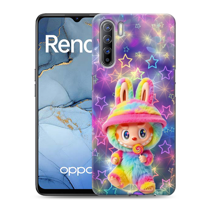Силиконовый чехол на OPPO Reno3 с принтом Labubu Лабубу Силиконовый чехол на OPPO Reno3 с принтом Labubu Лабубу